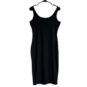 Casual black sleeveless dress. Fits a size large to xl.
